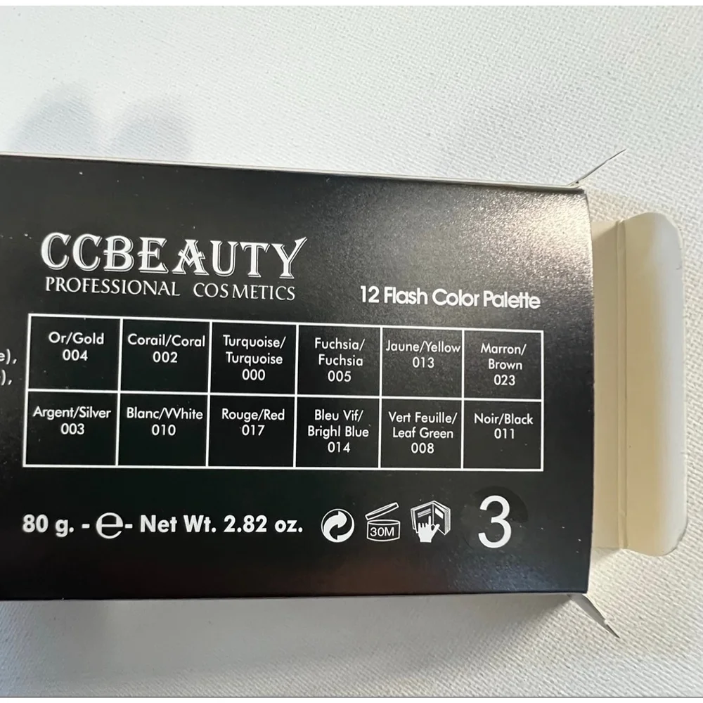 NWT CCBeauty Professional Cosmetics 12 Color Face And Body Paint With Brushes
